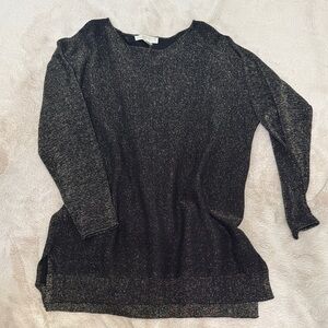Michael Kors Black and Silver Knit Top